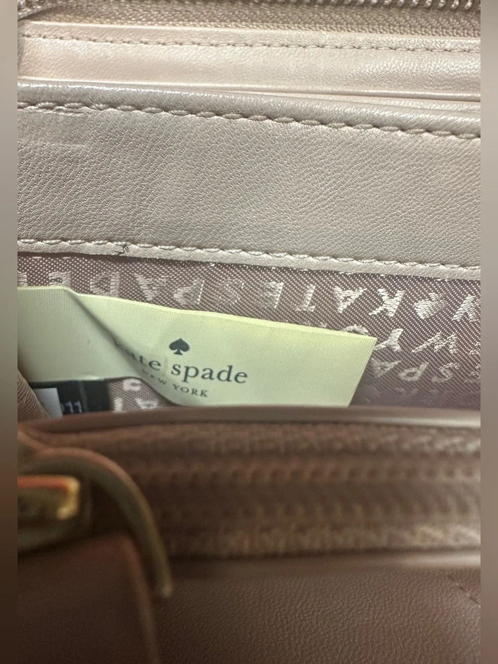 Kate Spade Zip Around Tan/Cream Wallet Tassel Accent Lots of Storage